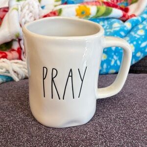 Rae Dunn Cream 'Pray' Mug